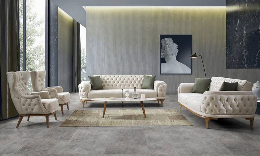 Moderne Wohnlandschaft Ledersofa Modern Chesterfield Sofa Design