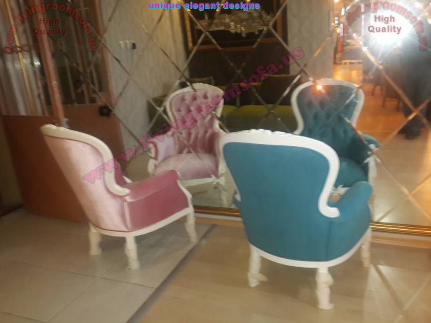 Pink and Green Couple Chair Luxury velvet quilted chair design Pink and Green Couple Chair Luxury velvet quilted chair design