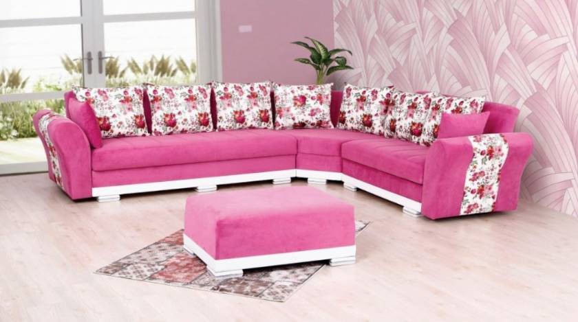 Pink Modern corner sofa contemporary modern corner sofa