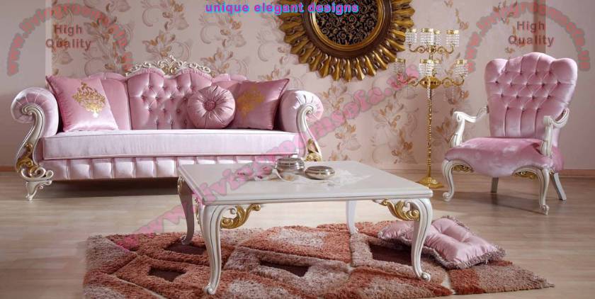 Pink Princess classic sofa set fabulous design for living room Pink Princess classic sofa set fabulous design for living room