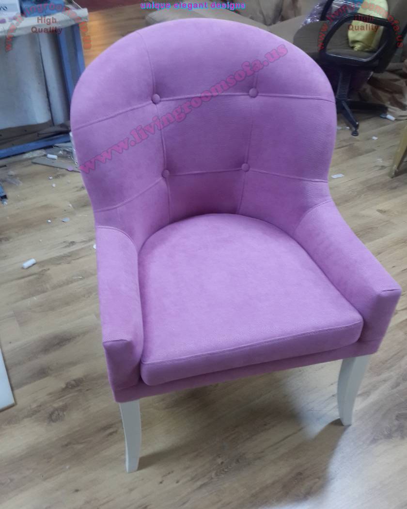 Purple modern chair design quilted fabric