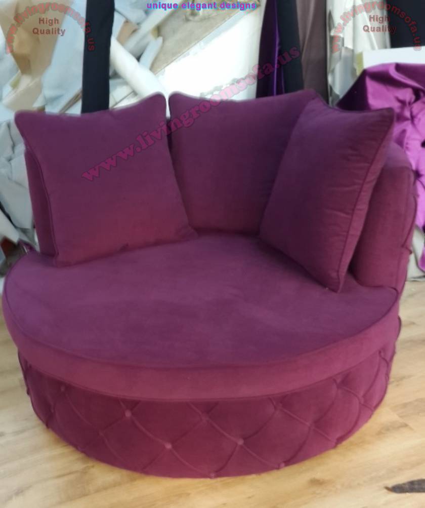 Purple rounded modern chair design idea