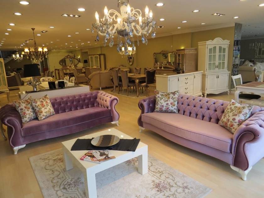 Purple Tulip Chesterfield Sofa Set Velvet Cool design