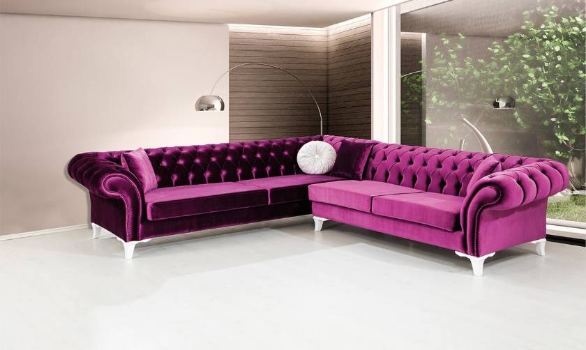 Purple velvet chesterfield sofa purple luxury chesterfield loveseat