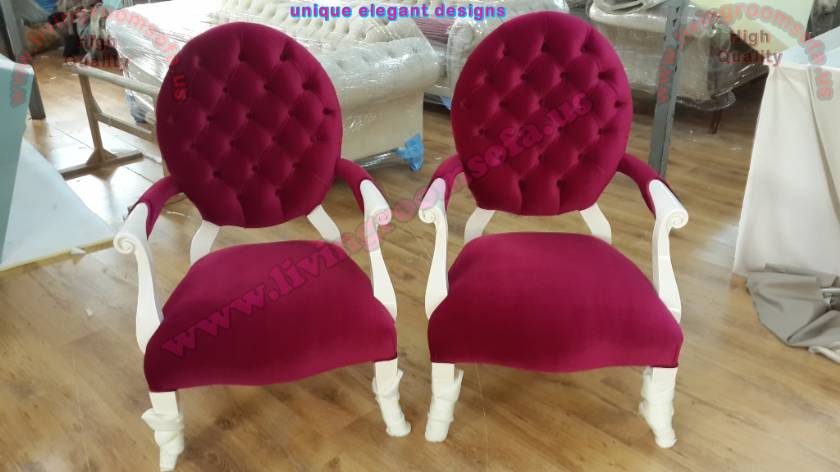 Red Elegant Couple Chairs Design unique luxury interior designs