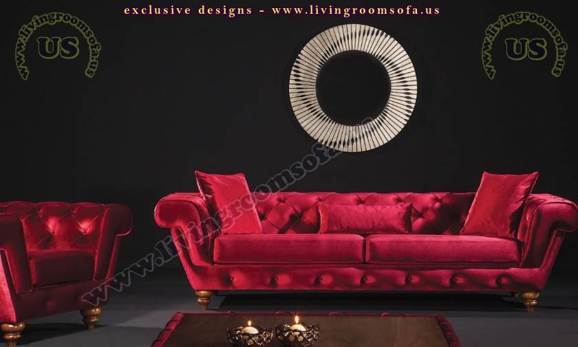 red elegant modern traditional living room sets