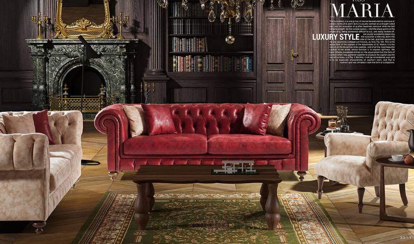 Red leather chesterfield sofa Red and Leather Chesterfield Sofas