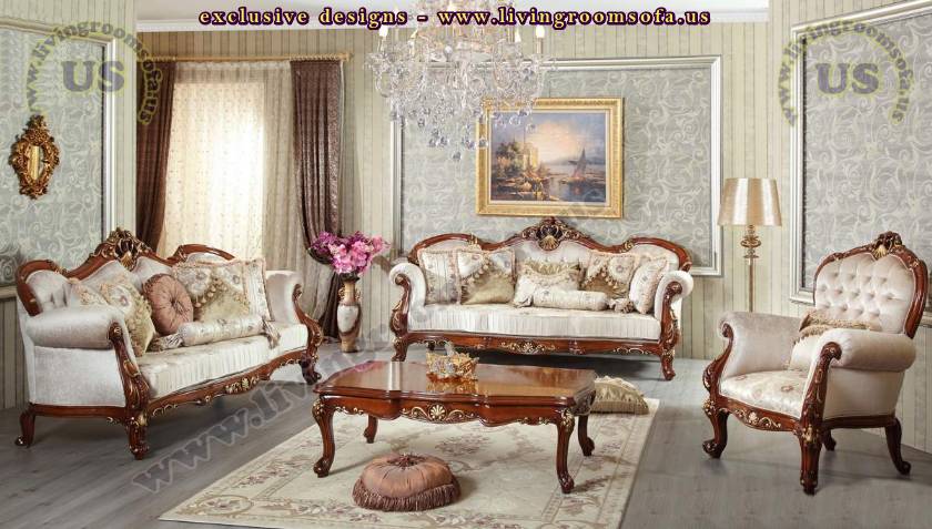 retro classical living room design traditional sofa set