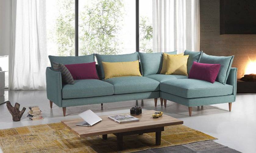 Sky Blue Modern Corner Sofa Lovely Sofa for small spaces