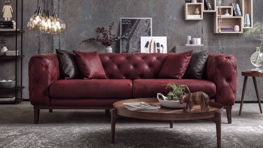 Sliced Leather Sofa New Modern style luxury living room sofa