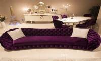 Amazing Living Room Purple Chesterfield Couch white dining furniture and purple chairs