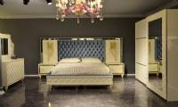 Beige Modern Luxury Bedroom Furniture Unique Designs