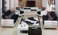 black and white modern living room design