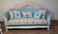 blue fabric luxury couch handmade design