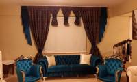 Blue Velvet luxury living room sofa set