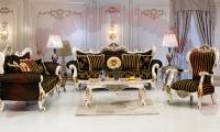 Carved Luxurious Sofa Set Classical Living Room Designs