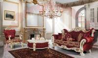 cherry retro sofa set elegant living room design