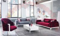 cherry velvet chesterfield sofa sets