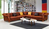 chesterfield corner sofa in leather corner sofa for living room