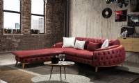 Chesterfield corner sofa with lounge design for small spaces
