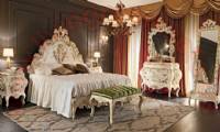 Classic lovely bedroom decorated with collected