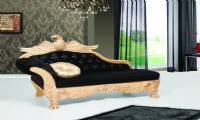 Eagle carved black chaise lounge luxury interior designs