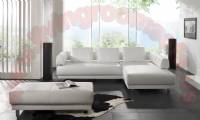 elegant modern l shaped sofa white leather sectional