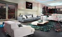elegant modern sofa set with modern coffee table