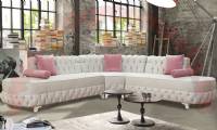 Fiesta L Shaped Chesterfield Sofa design white interiors