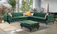 glossy new style modern chesterfield corner sofa luxury chesterfield sofa