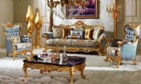 Golden Luxury Living Room Sofas Furniture Sofas Classic style Luxury