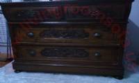 Handmade antique  chest of drawers wooden and embossed