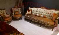 Handmade Comfortable Fabulous Classic Living Room Classical Sofa Set Quilted Carved