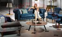 Luxury Chesterfield Sofa Set Tufted leather modern design