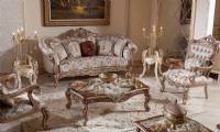 Luxury classic living room interior design decor furniture mirror and table