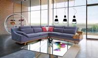 Luxury modern gray sectional sofa contemporary and modern living room