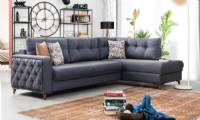 Luxury sectional sofa San Francisco small spaces L shape can convert in bed