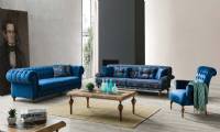 Modern Boutique Chesterfield Sofa Set New Style Luxury Living Room