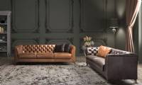 Modern Leather Sofa Couhes New Style Luxury Living Room
