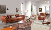 modern luxury chesterfield sofa brown and white new style