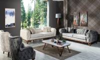 modern sofa sets living room luxury quilted sliced design