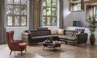 New Orleans modern tufted corner sofa luxury modern corner sofa