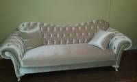 pink cream luxury chesterfield sofa loveseat