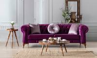purple luxury chesterfield sofa couch cool classic style velvet