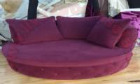 Purple rounded modern chair design idea