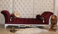 Red Bench chaise lounge luxury bedroom decoration
