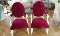 Red Elegant Couple Chairs Design unique luxury interior designs