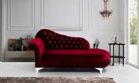 Red in Red Velvet chaise lounge luxury bedrooms