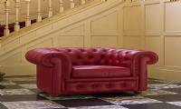 Red leather chesterfield sofa Red Chesterfield Armchair