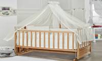 Rocking baby Crib Saplings Glider Lockable Cradle solid wood Furniture